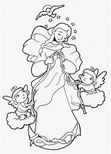 Para Dibujos Catequesis Virgen Maria Catholic Kids Colorear Catecismo La sketch template