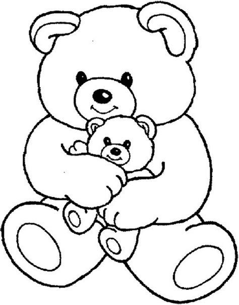 teddy bear colouring pages clipart