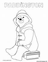 Paddington Suitcase Coloring Sitting Pages Printable Getdrawings sketch template