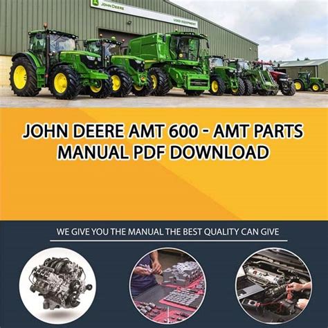 john deere amt  amt parts manual   service manual repair manual
