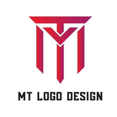 mt letter logo design masterbundles