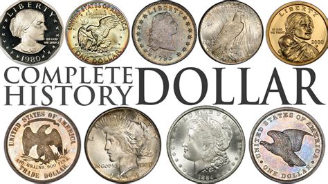 dollar complete history  evolution    dollar coin