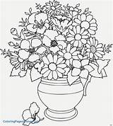Vase Coloring Pages Flower Printable Color Roses Vases Print Getcolorings sketch template