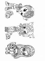 Pages Coloring Monster High Baby sketch template