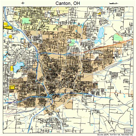 street map  canton ohio maps  ohio
