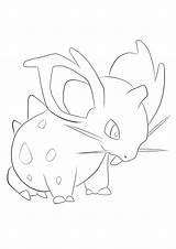 Pokemon Nidoran Coloring Generation Kids Pages sketch template