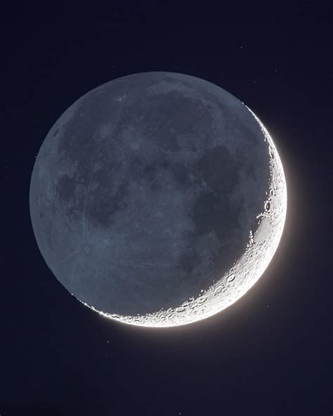 crescent moon images  pholder astrophotography spaceporn