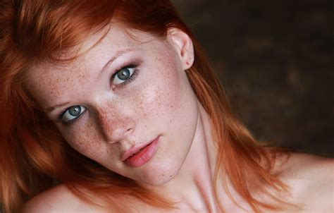 Обои girl photo blue eyes model lips redhead mia sollis portrait