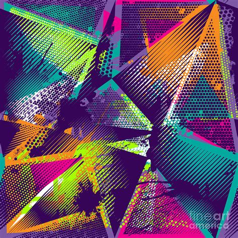 abstract seamless geometric pattern digital art   princess pixels
