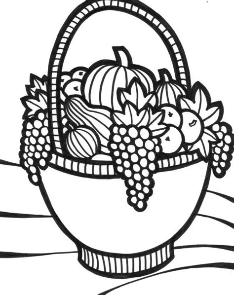fruit basket coloring pages coloring home