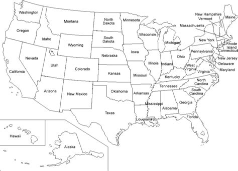 blank state map  printable map