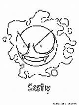 Pages Coloring Pokemon Ghost Gastly Print Colouring Color Fun sketch template