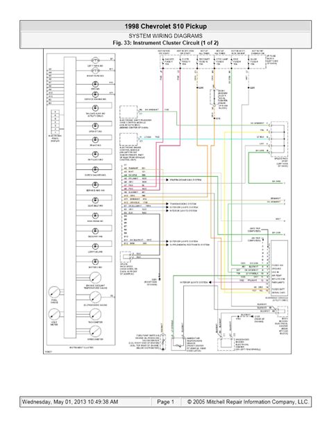 chevy  instrument cluster wiring diagram