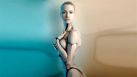 Female Robot 3d Creative Design Desktop Wallpaper Preview