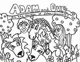 Eve Adam Coloring Pages Eden Garden Kids Printable Truth Drawing Erosion Color Bible Preschool Cartoon Getdrawings Toddlers Creation Getcolorings Now sketch template