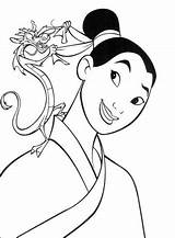 Mulan Coloring Princess Pages Beautifull Characters Disney sketch template