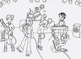 Coloring Music Band Pages Print Drawn Group Deviantart sketch template