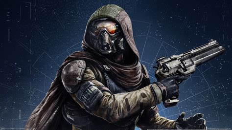 Destiny Pistols Warrior Revolver Hood Headgear Mask Sci Fi Weapon Gun