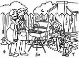 Coloring Bbq Yard sketch template