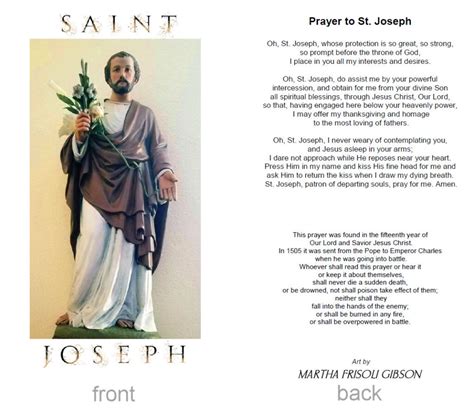 wqph radio  fm saint joseph prayer card wqph radio  fm