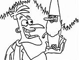 Ferb Phineas Doofenshmirtz Gnome Undercover Agent Coloring Dr sketch template