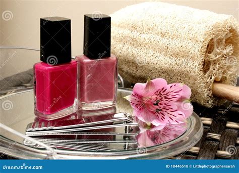 nail spa stock photo image  luxury flower scrub