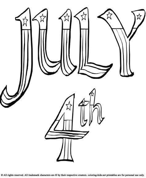 july  print coloring pages  kids coloring pages  kids