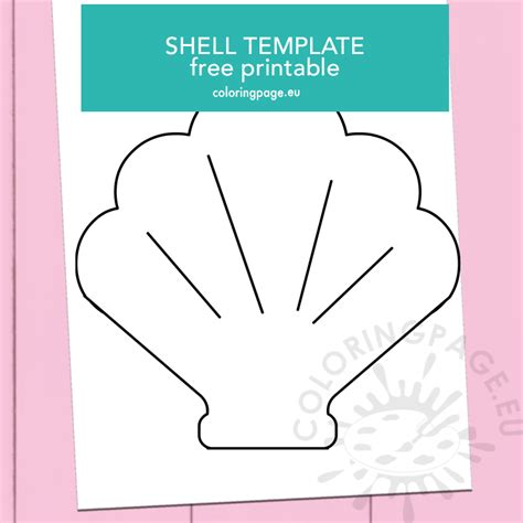 shell template coloring page