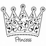 Crown Princess Coloring Pages Tiara Beautiful Netart Color Printable Sheets Colouring Template Coroa Kids Getcolorings Outline Hand sketch template