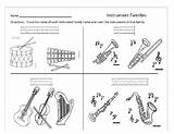 Instrument Families Tracing Coloring Ad Sheet Preview sketch template
