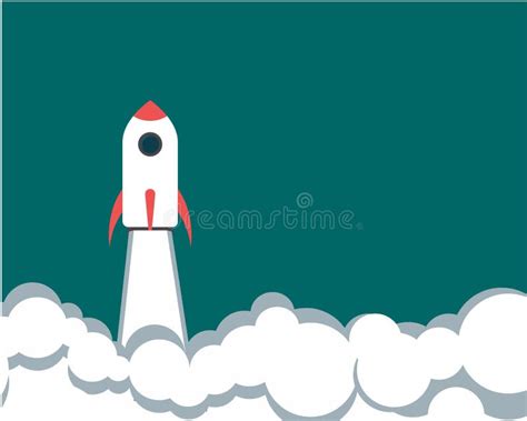 rocket launch text   added stock vector illustration  science flame