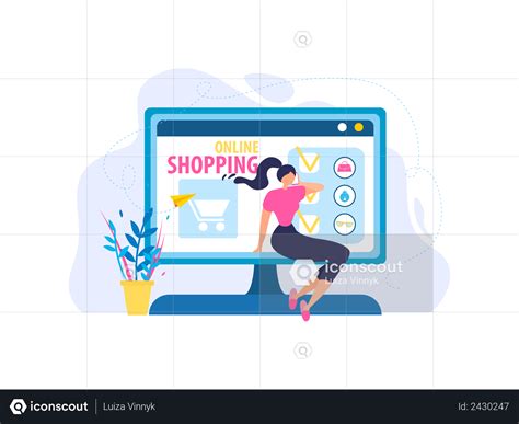 premium woman placing order   shopping website