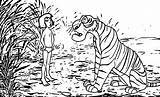 Jungle Book Coloring Pages Mowgli Printable Enemies Main Raskrasil sketch template
