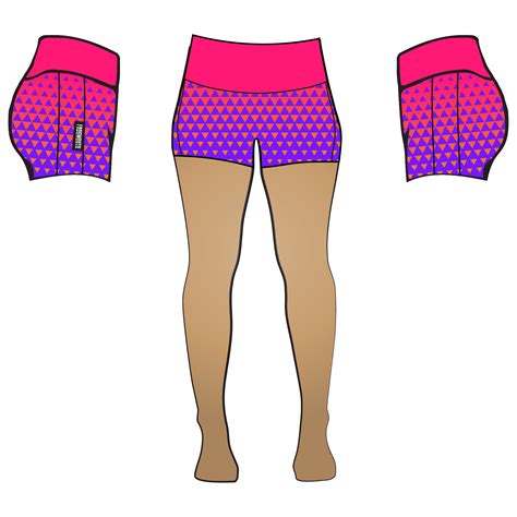 Booty Shorts Pink And Purple Triangles – Frogmouth