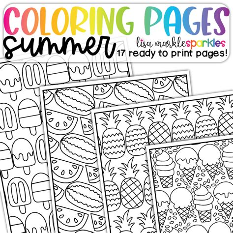 summer coloring pages lisa markle sparkles clipart  graphic