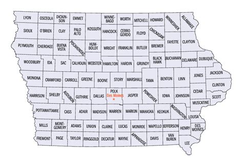 iowa counties history  information
