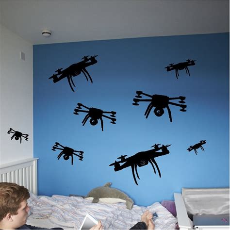 drone wall decals peel  stick  adhesive vinyl stickers etsy
