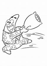 Coloring Pajama Patrick Star Pages Drawing Printable Party Getdrawings Pillow Popular Comments sketch template