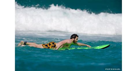 jake gyllenhaal surfing in st barts december 2016 popsugar celebrity photo 5