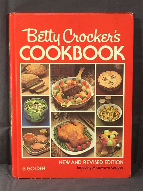 vintage  betty crocker cookbook decorative red yellow recipe book
