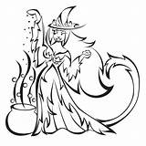 Witch Coloring Pages Wicked Halloween Witches West Printable Drawing Kids Couldron Color Colouring Print Potions Popular Colour Ii Getcolorings Wizards sketch template