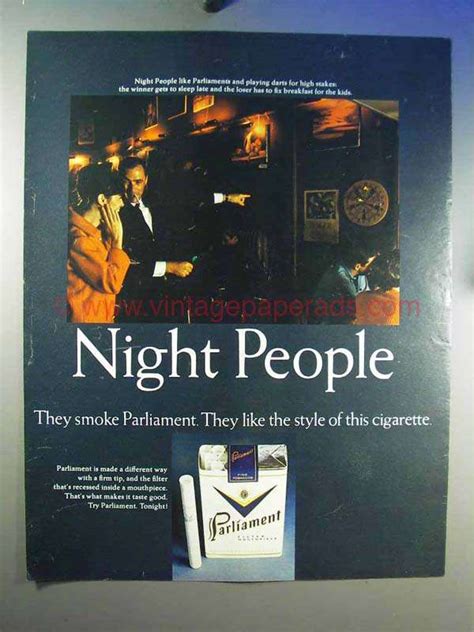 parliament cigarettes ad night people