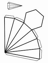 Cono Recortar Piramide Cuerpos Hexagonal Geometricos Geometricas sketch template