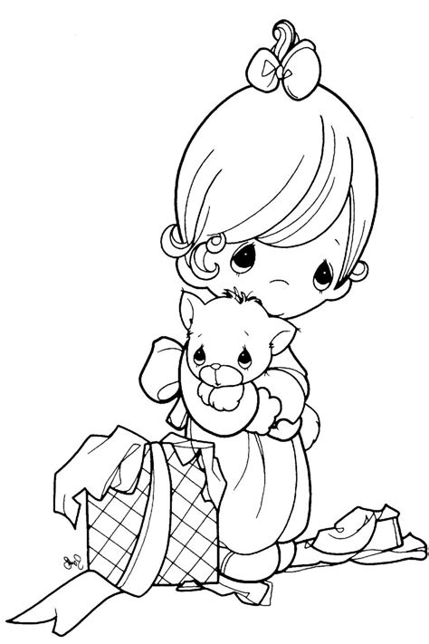 girl  cute dog coloring page  printable coloring pages