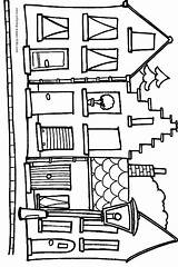 Homes Coloring 58kb Drawings sketch template