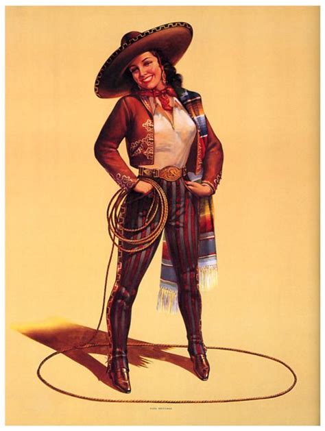 Pin Up Girl From South Of The Border With Her Trusty Lasso Vivexico