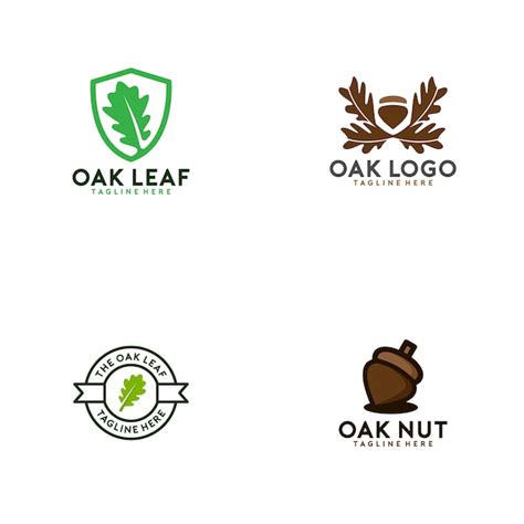 oak logo collection premium vector