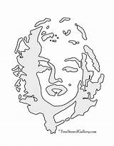 Marilyn Stencils Freestencilgallery sketch template