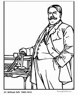Taft William Coloring Pages Howard President Presidents Biography Patriotic Printable Printing Help Facts Go Print Printables Usa sketch template