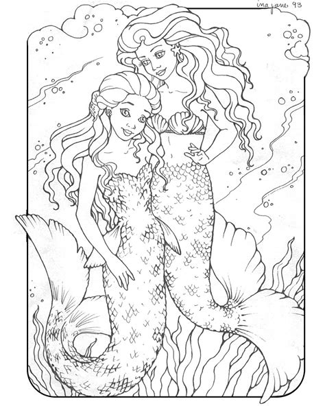 mermaids detailed coloring pages cool coloring pages coloring pages